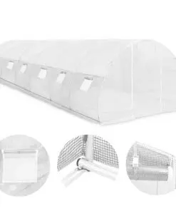 vidaXL Greenhouse with Steel Foundation 27m? 900x300x200 cm