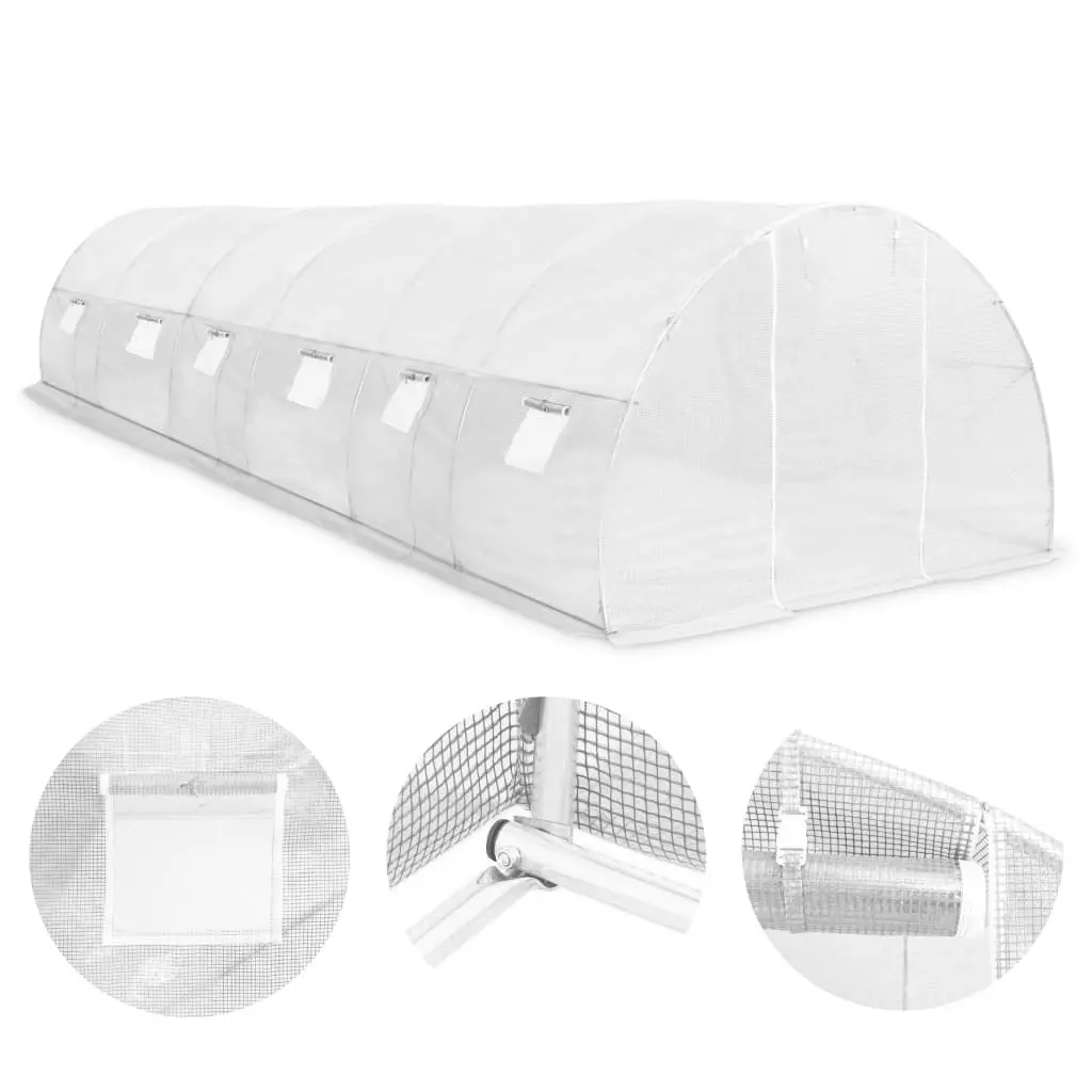 vidaXL Greenhouse with Steel Foundation 27m? 900x300x200 cm