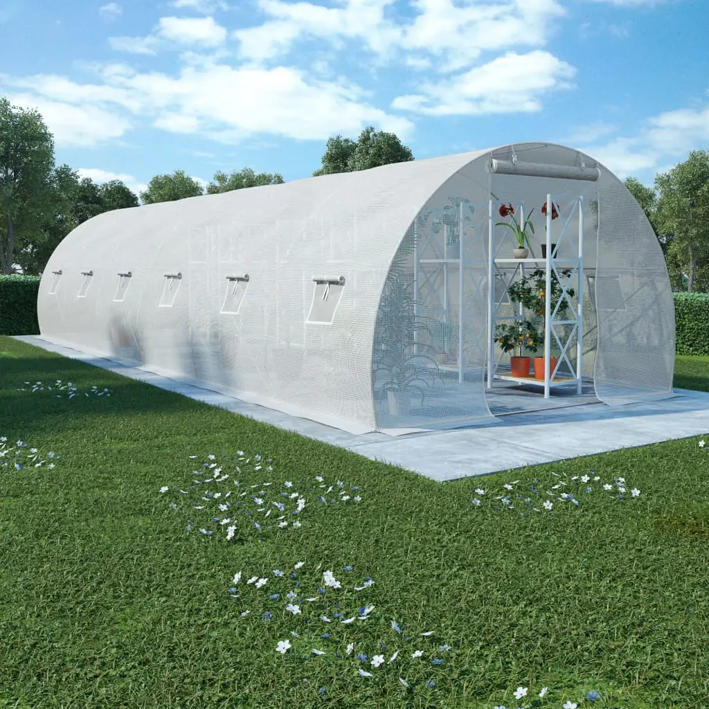 vidaXL Greenhouse with Steel Foundation 27m? 900x300x200 cm