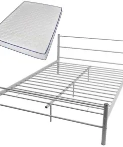 vidaXL Bed Frame with Memory Foam Mattress Double Size