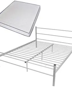 vidaXL Bed Frame with Memory Foam Mattress King Size