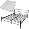 vidaXL Bed Frame with Memory Foam Mattress Queen Size