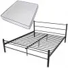 vidaXL Bed Frame with Memory Foam Mattress King Size