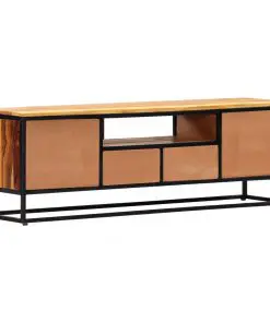 vidaXL TV Cabinet 120x30x40 cm Solid Reclaimed Wood and Steel