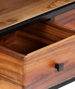 vidaXL TV Cabinet 120x30x40 cm Solid Reclaimed Wood and Steel