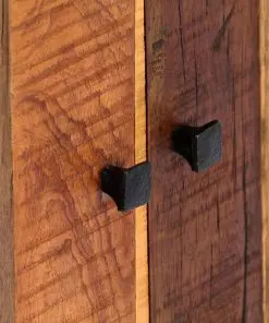 vidaXL Side Cabinet 60x35x76 cm Solid Reclaimed Wood and Steel