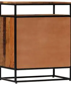 vidaXL Side Cabinet 60x35x76 cm Solid Reclaimed Wood and Steel