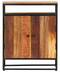 vidaXL Side Cabinet 60x35x76 cm Solid Reclaimed Wood and Steel