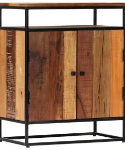 vidaXL Side Cabinet 60x35x76 cm Solid Reclaimed Wood and Steel