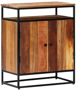 vidaXL Side Cabinet 60x35x76 cm Solid Reclaimed Wood and Steel