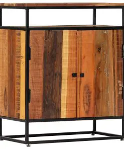 vidaXL Side Cabinet 60x35x76 cm Solid Reclaimed Wood and Steel