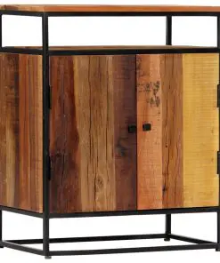 vidaXL Side Cabinet 60x35x76 cm Solid Reclaimed Wood and Steel
