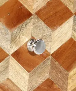 vidaXL Bedside Cabinet Grey 40x30x50 cm Solid Mango Wood