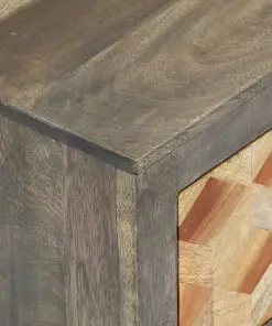 vidaXL Bedside Cabinet Grey 40x30x50 cm Solid Mango Wood
