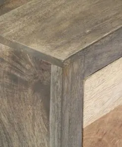 vidaXL Side Cabinet Grey 75x30x60 cm Solid Mango Wood