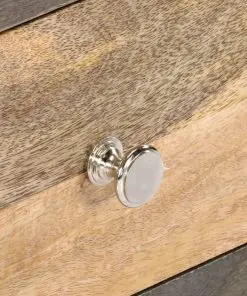 vidaXL Side Cabinet Grey 75x30x60 cm Solid Mango Wood