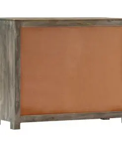 vidaXL Side Cabinet Grey 75x30x60 cm Solid Mango Wood