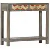 vidaXL Console Table Grey 86x30x76 cm Solid Mango Wood