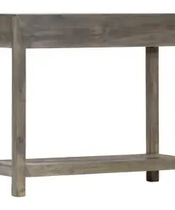 vidaXL Console Table Grey 86x30x76 cm Solid Mango Wood