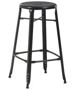 vidaXL 3 Piece Bar Set Steel Black