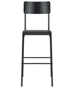 vidaXL 3 Piece Bar Set Steel Black