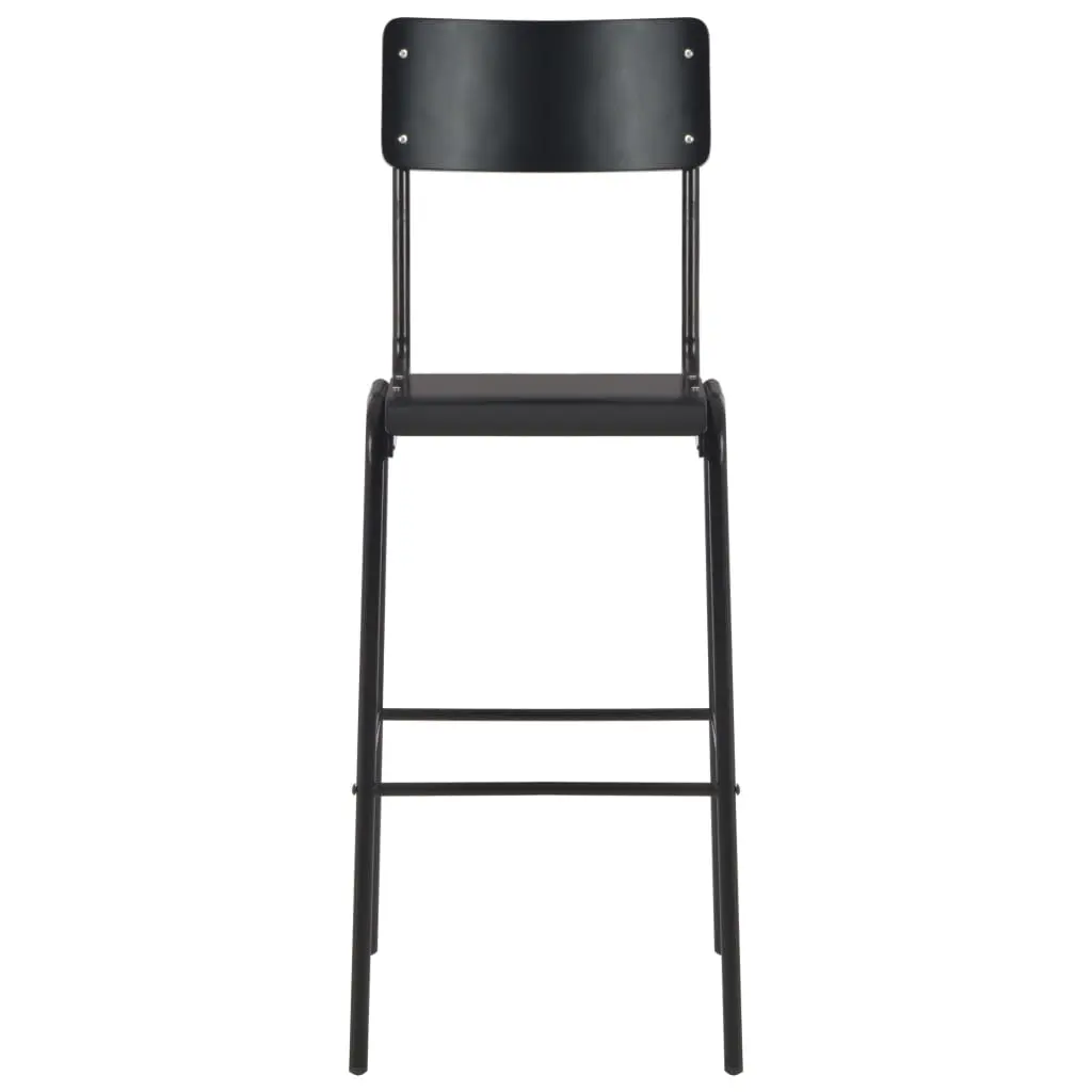 vidaXL 3 Piece Bar Set Steel Black