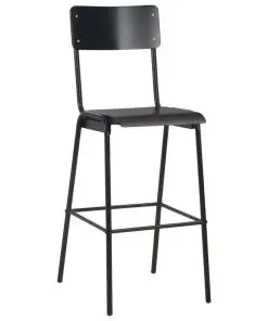 vidaXL 3 Piece Bar Set Steel Black