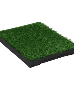 vidaXL Pet Toilet with Tray and Artificial Turf Green 63x50x7 cm WC