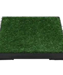 vidaXL Pet Toilet with Tray and Artificial Turf Green 63x50x7 cm WC