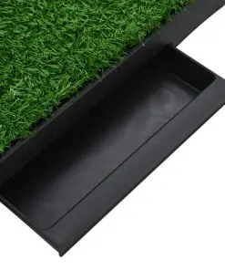 vidaXL Pet Toilet with Tray and Artificial Turf Green 63x50x7 cm WC