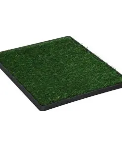vidaXL Pet Toilet with Tray and Artificial Turf Green 64x51x3 cm WC