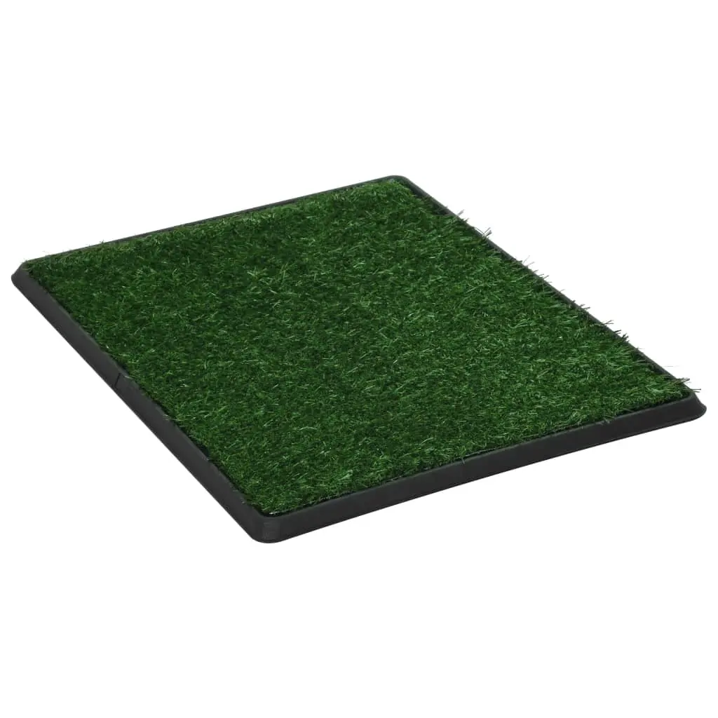 vidaXL Pet Toilet with Tray and Artificial Turf Green 64x51x3 cm WC