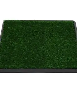 vidaXL Pet Toilet with Tray and Artificial Turf Green 64x51x3 cm WC