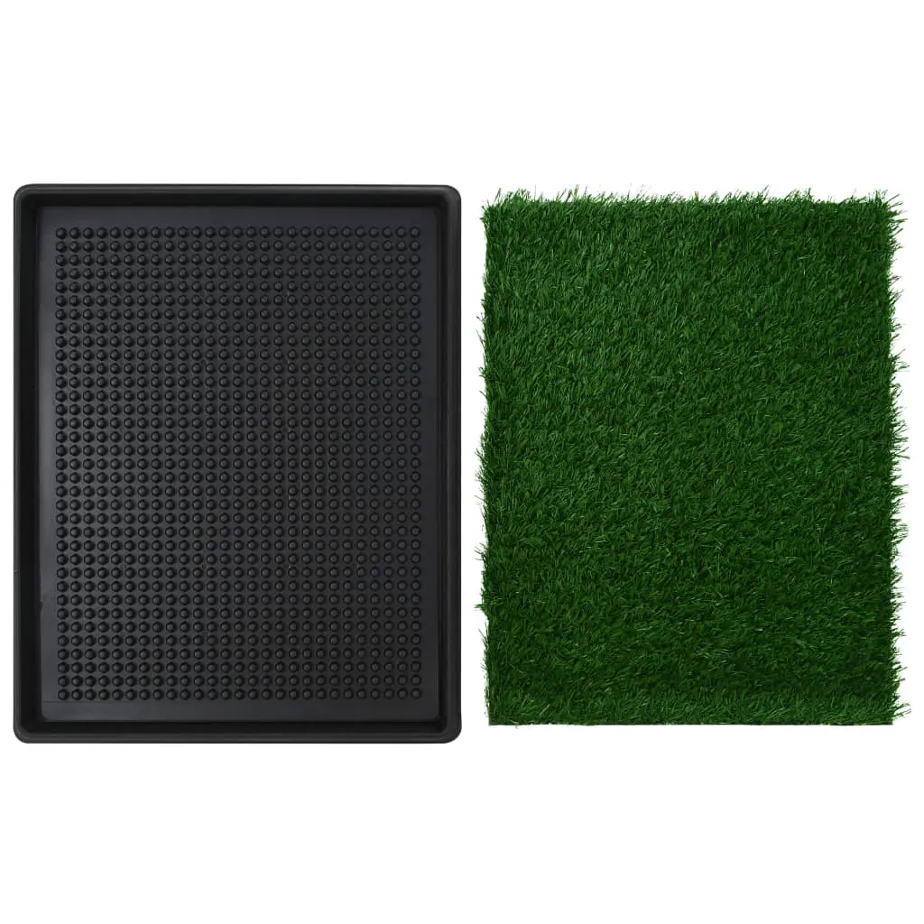 vidaXL Pet Toilet with Tray and Artificial Turf Green 64x51x3 cm WC