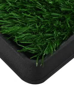 vidaXL Pet Toilet with Tray and Artificial Turf Green 64x51x3 cm WC