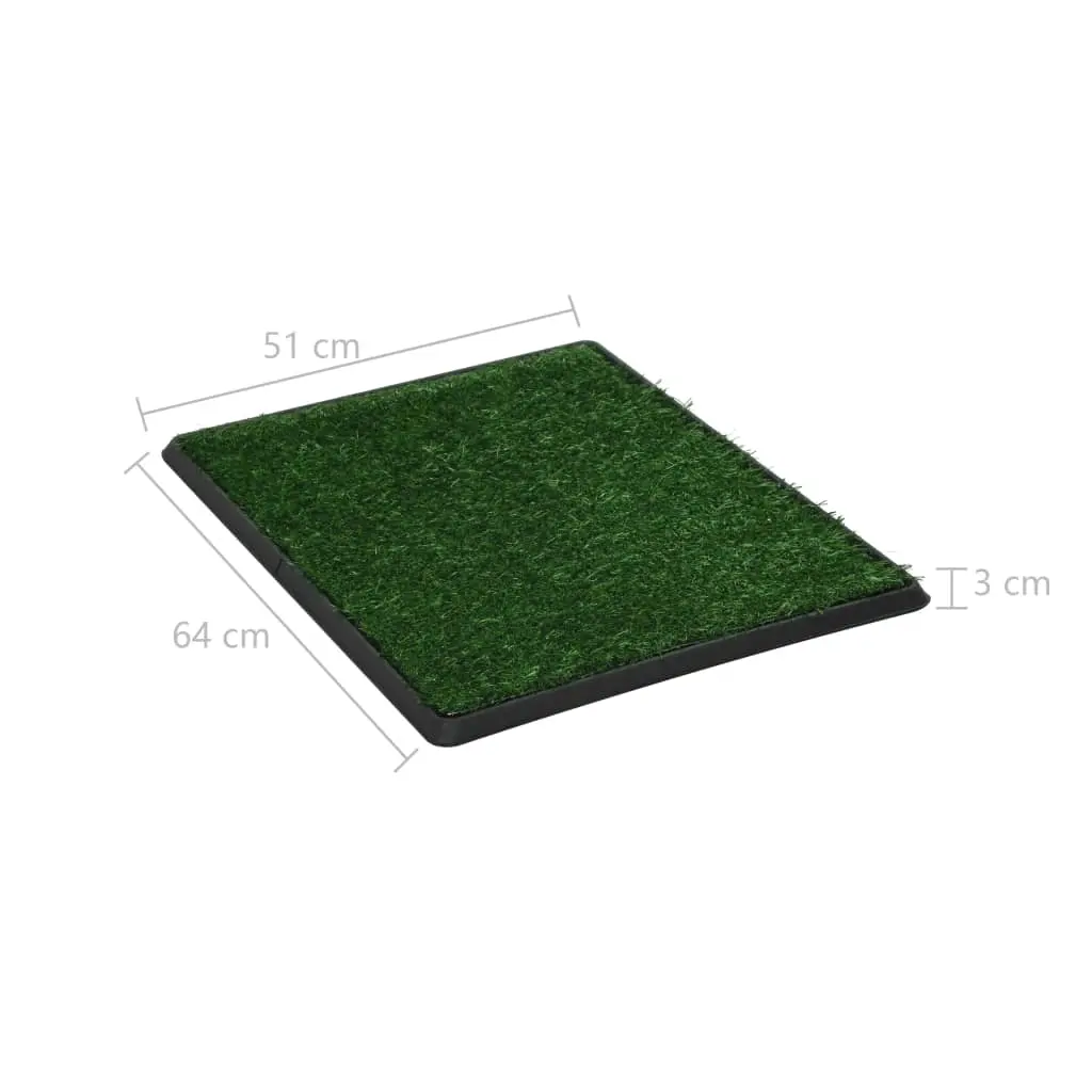vidaXL Pet Toilet with Tray and Artificial Turf Green 64x51x3 cm WC