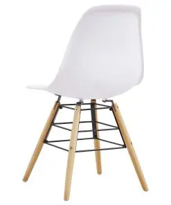 vidaXL Dining Chairs 2 pcs White Plastic