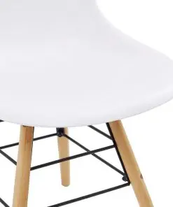vidaXL Dining Chairs 2 pcs White Plastic