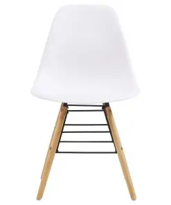 vidaXL Dining Chairs 4 pcs White Plastic