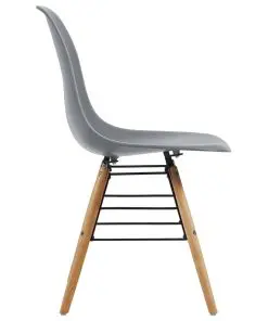 vidaXL Dining Chairs 4 pcs Grey Plastic