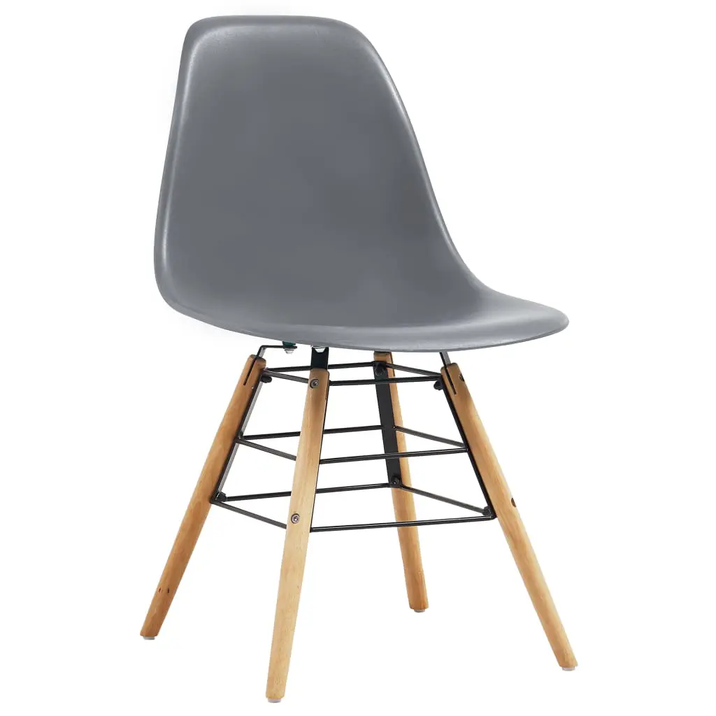 vidaXL Dining Chairs 6 pcs Grey Plastic