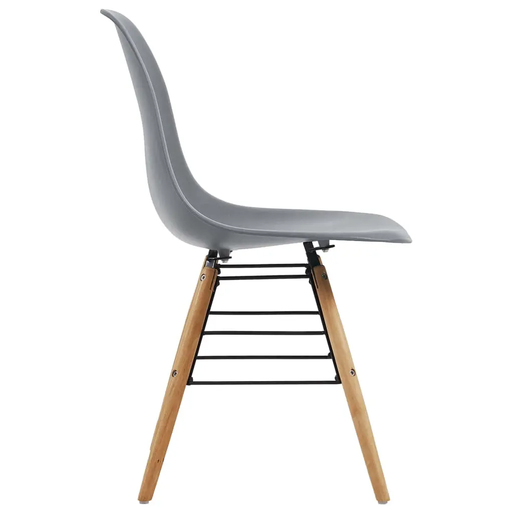 vidaXL Dining Chairs 6 pcs Grey Plastic