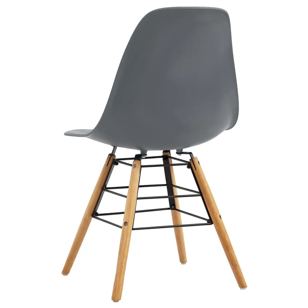 vidaXL Dining Chairs 6 pcs Grey Plastic