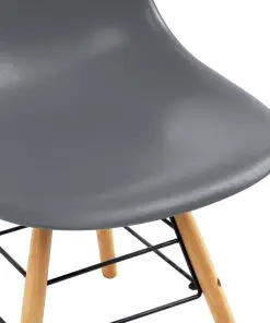 vidaXL Dining Chairs 6 pcs Grey Plastic