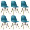 vidaXL Dining Chairs 6 pcs Turquoise Plastic