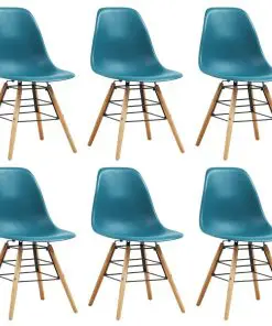 vidaXL Dining Chairs 6 pcs Turquoise Plastic
