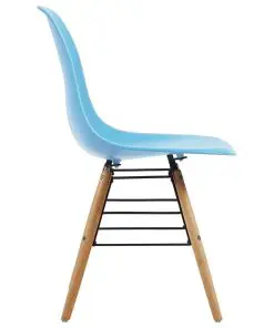 vidaXL Dining Chairs 2 pcs Blue Plastic
