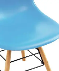 vidaXL Dining Chairs 2 pcs Blue Plastic