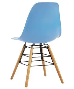 vidaXL Dining Chairs 4 pcs Blue Plastic