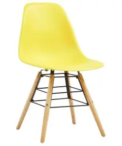 vidaXL Dining Chairs 2 pcs Yellow Plastic